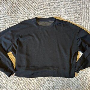 Lululemon Black Cropped Crewneck